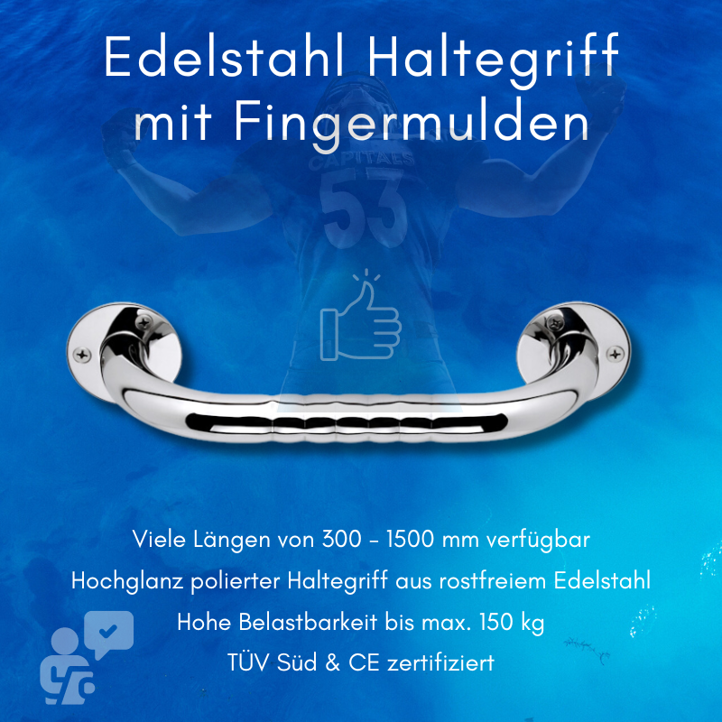 Edelstahl Haltegriffe dusche bad wc hauseingang senioren frelu