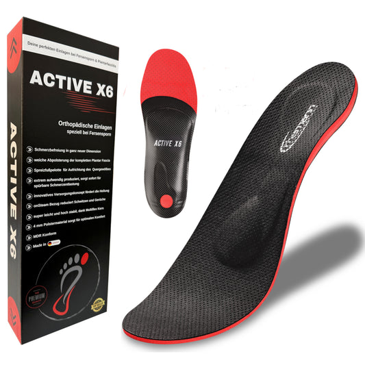 Orthopädische Einlagen active x6 Schuheinlagen Fersensporn Plantarfasziitis